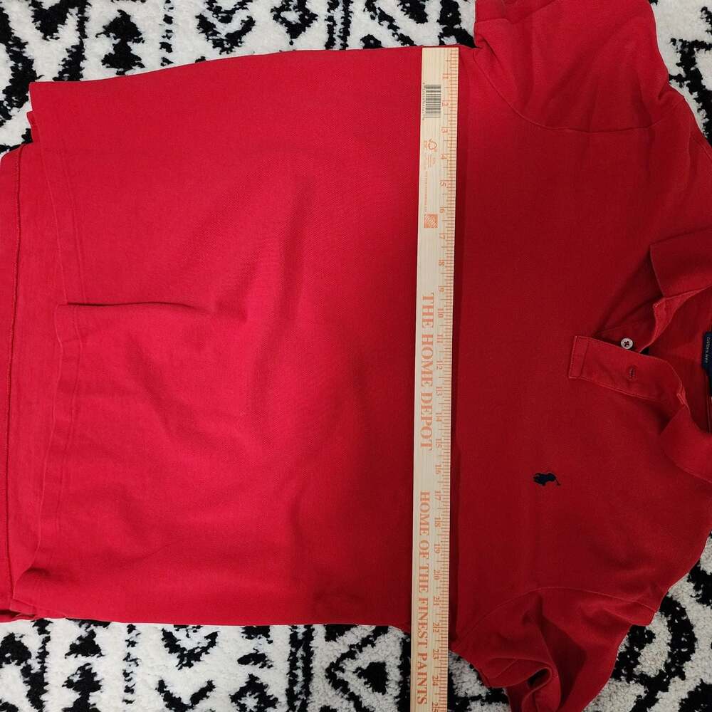 Polo Ralph Lauren Men's Custom Slim Fit Mesh Polo Shirt Red‎ XL - Picture 5 of 5